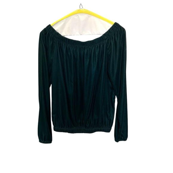Bailey/44 Children Of The Lilith Off-The-Shoulder Velvet Blouse Pine Green XS - Picture 8 of 9